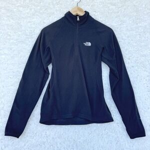 The North Face Women's Fleece 1/4 Zip Pullover Black Size S/P Lightweight Jacket